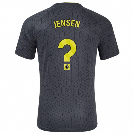 Kandiny Herren Sebastian Jensen #0 Schwarz Gelb Auswärtstrikot Trikot 2024/25 T-Shirt