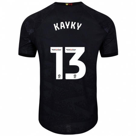 Kandiny Herren Kayky Almeida #13 Schwarz Weiß Auswärtstrikot Trikot 2024/25 T-Shirt