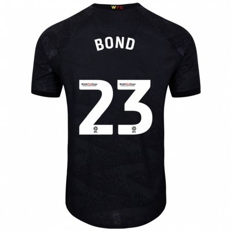 Kandiny Herren Jonathan Bond #23 Schwarz Weiß Auswärtstrikot Trikot 2024/25 T-Shirt