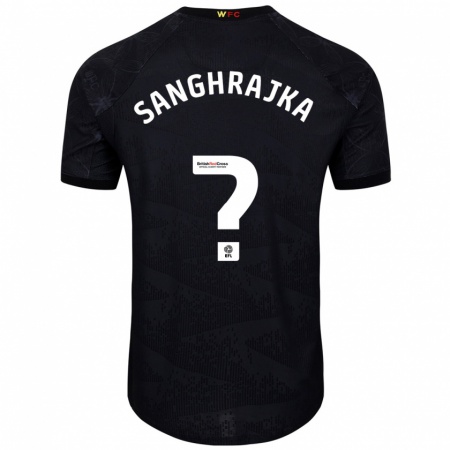 Kandiny Herren Amar Sanghrajka #0 Schwarz Weiß Auswärtstrikot Trikot 2024/25 T-Shirt