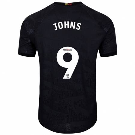 Kandiny Herren Carly Johns #9 Schwarz Weiß Auswärtstrikot Trikot 2024/25 T-Shirt