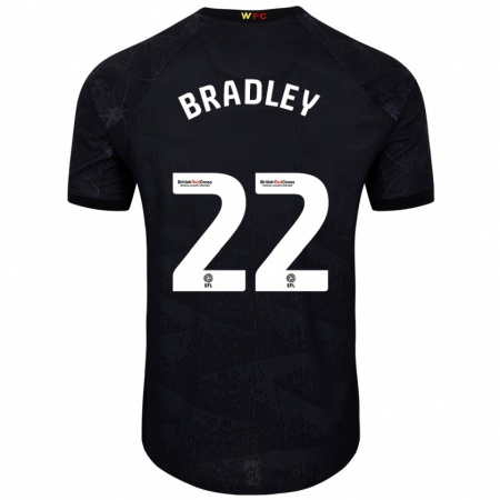 Kandiny Herren Jade Bradley #22 Schwarz Weiß Auswärtstrikot Trikot 2024/25 T-Shirt