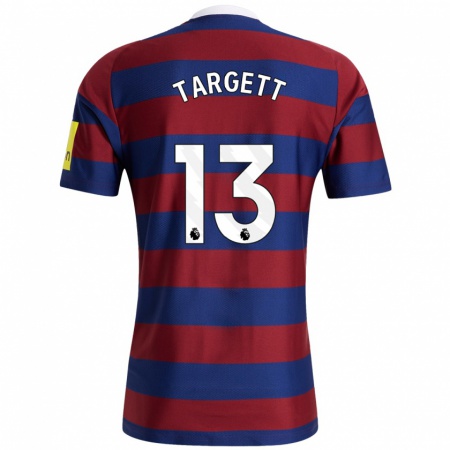 Kandiny Herren Matt Targett #13 Burgunderrot Marineblau Auswärtstrikot Trikot 2024/25 T-Shirt