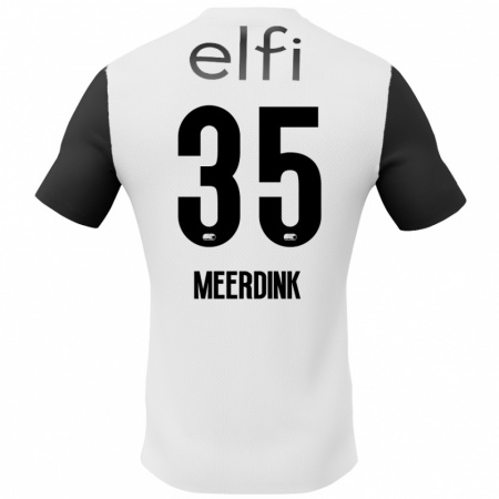 Kandiny Herren Mexx Meerdink #35 Weiß Schwarz Auswärtstrikot Trikot 2024/25 T-Shirt