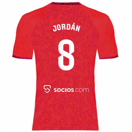 Kandiny Herren Joan Jordán #8 Rot Auswärtstrikot Trikot 2024/25 T-Shirt