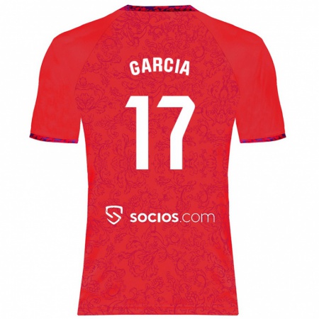 Kandiny Herren Débora García #17 Rot Auswärtstrikot Trikot 2024/25 T-Shirt