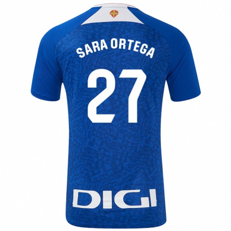 Kandiny Herren Sara Ortega Ruiz #27 Königsblau Auswärtstrikot Trikot 2024/25 T-Shirt