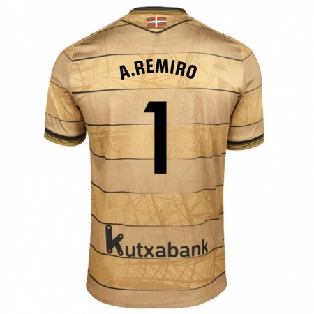 Kandiny Herren Álex Remiro #1 Braun Auswärtstrikot Trikot 2024/25 T-Shirt