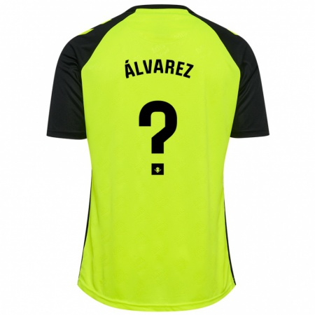 Kandiny Herren Daniel Álvarez #0 Fluoreszierendes Gelb Schwarz Auswärtstrikot Trikot 2024/25 T-Shirt