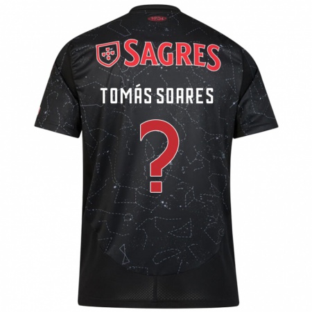 Kandiny Herren Tomás Soares #0 Schwarz Rot Auswärtstrikot Trikot 2024/25 T-Shirt