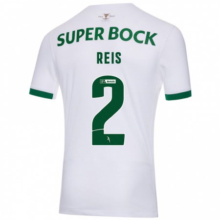 Kandiny Herren Matheus Reis #2 Weiß Grün Auswärtstrikot Trikot 2024/25 T-Shirt