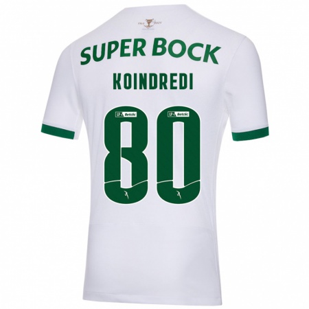 Kandiny Herren Koba Koindredi #80 Weiß Grün Auswärtstrikot Trikot 2024/25 T-Shirt