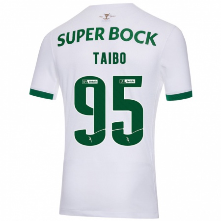 Kandiny Herren Lucas Taibo #95 Weiß Grün Auswärtstrikot Trikot 2024/25 T-Shirt