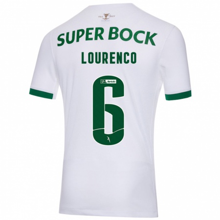 Kandiny Herren Bruna Lourenço #6 Weiß Grün Auswärtstrikot Trikot 2024/25 T-Shirt