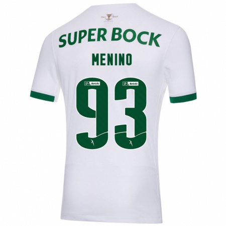 Kandiny Herren Miguel Menino #93 Weiß Grün Auswärtstrikot Trikot 2024/25 T-Shirt