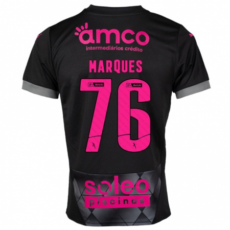 Kandiny Herren Tomás Marques #76 Schwarz Rosa Auswärtstrikot Trikot 2024/25 T-Shirt