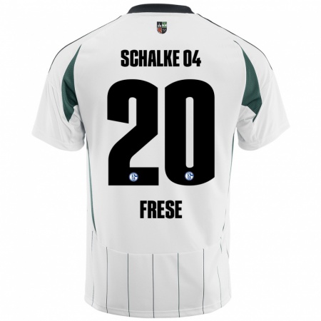 Kandiny Herren Niklas Frese #20 Weiß Grün Auswärtstrikot Trikot 2024/25 T-Shirt