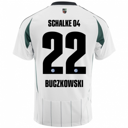 Kandiny Herren Philip Buczkowski #22 Weiß Grün Auswärtstrikot Trikot 2024/25 T-Shirt