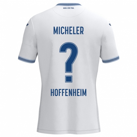 Kandiny Herren Florian Micheler #0 Weiß Blau Auswärtstrikot Trikot 2024/25 T-Shirt