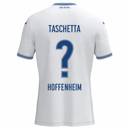 Kandiny Herren Vincenzo Taschetta #0 Weiß Blau Auswärtstrikot Trikot 2024/25 T-Shirt