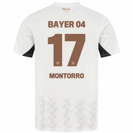 Kandiny Herren Josuè Montorro #17 Weiß Schwarz Auswärtstrikot Trikot 2024/25 T-Shirt