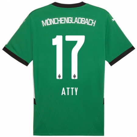 Kandiny Herren Yassir Atty #17 Grün Weiß Auswärtstrikot Trikot 2024/25 T-Shirt