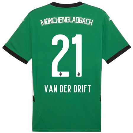 Kandiny Herren Suus Van Der Drift #21 Grün Weiß Auswärtstrikot Trikot 2024/25 T-Shirt