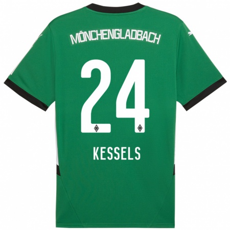 Kandiny Herren Imke Kessels #24 Grün Weiß Auswärtstrikot Trikot 2024/25 T-Shirt