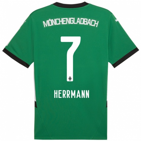 Kandiny Herren Patrick Herrmann #7 Grün Weiß Auswärtstrikot Trikot 2024/25 T-Shirt