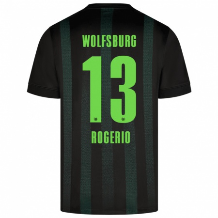 Kandiny Herren Rogério #13 Dunkelgrün Auswärtstrikot Trikot 2024/25 T-Shirt