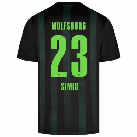 Kandiny Herren Karlo Simic #23 Dunkelgrün Auswärtstrikot Trikot 2024/25 T-Shirt