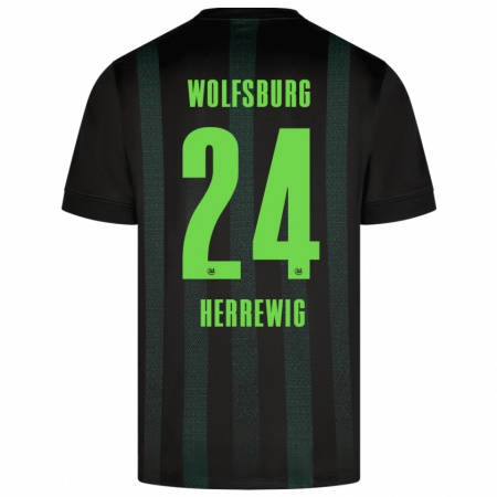 Kandiny Herren Max Herrewig #24 Dunkelgrün Auswärtstrikot Trikot 2024/25 T-Shirt