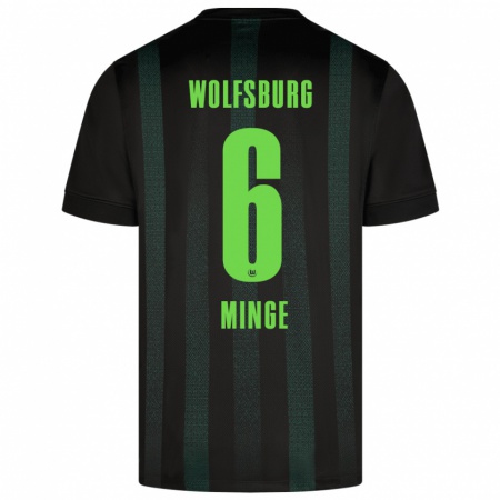 Kandiny Herren Janina Minge #6 Dunkelgrün Auswärtstrikot Trikot 2024/25 T-Shirt