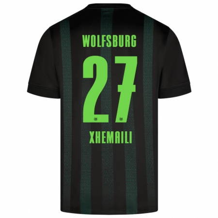 Kandiny Herren Riola Xhemaili #27 Dunkelgrün Auswärtstrikot Trikot 2024/25 T-Shirt