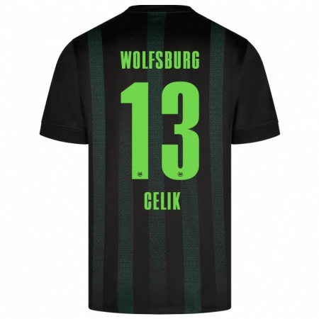 Kandiny Herren Dennis Celik #13 Dunkelgrün Auswärtstrikot Trikot 2024/25 T-Shirt