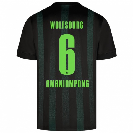 Kandiny Herren Marces Amaniampong #6 Dunkelgrün Auswärtstrikot Trikot 2024/25 T-Shirt