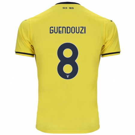 Kandiny Herren Mattéo Guendouzi #8 Gelb Auswärtstrikot Trikot 2024/25 T-Shirt