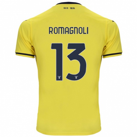 Kandiny Herren Alessio Romagnoli #13 Gelb Auswärtstrikot Trikot 2024/25 T-Shirt