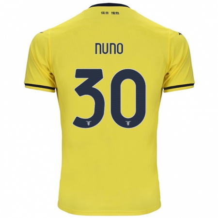 Kandiny Herren Nuno Tavares #30 Gelb Auswärtstrikot Trikot 2024/25 T-Shirt