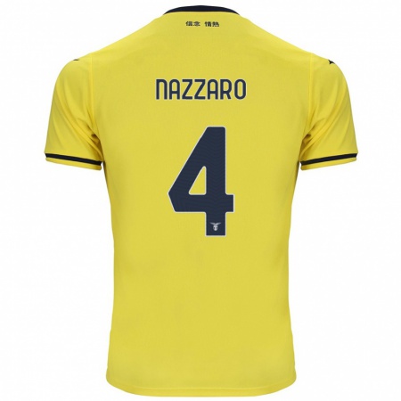 Kandiny Herren Marco Nazzaro #4 Gelb Auswärtstrikot Trikot 2024/25 T-Shirt