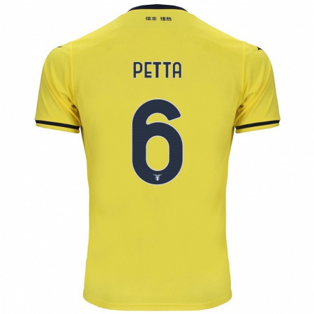 Kandiny Herren Andrea Petta #6 Gelb Auswärtstrikot Trikot 2024/25 T-Shirt