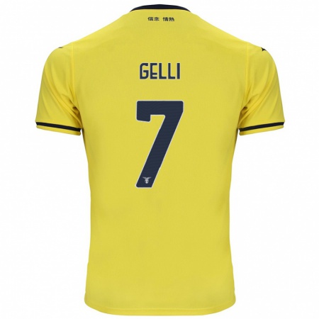 Kandiny Herren Valerio Gelli #7 Gelb Auswärtstrikot Trikot 2024/25 T-Shirt