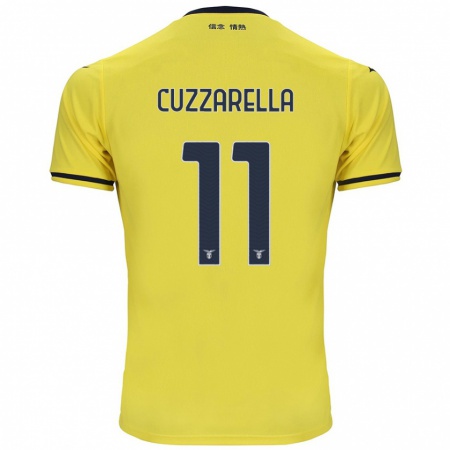 Kandiny Herren Cristian Cuzzarella #11 Gelb Auswärtstrikot Trikot 2024/25 T-Shirt