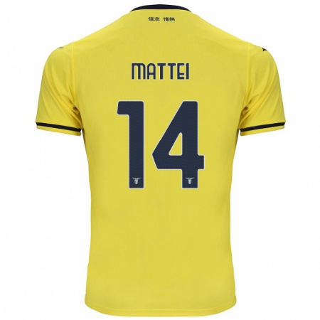 Kandiny Herren Sarah Mattei #14 Gelb Auswärtstrikot Trikot 2024/25 T-Shirt