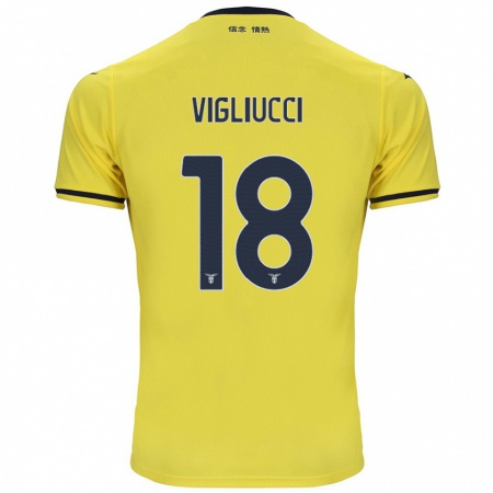 Kandiny Herren Chiara Vigliucci #18 Gelb Auswärtstrikot Trikot 2024/25 T-Shirt