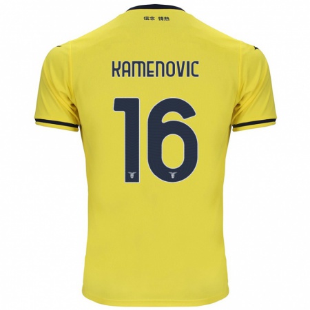 Kandiny Herren Dimitrije Kamenović #16 Gelb Auswärtstrikot Trikot 2024/25 T-Shirt