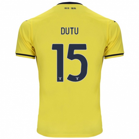 Kandiny Herren Matteo Dutu #15 Gelb Auswärtstrikot Trikot 2024/25 T-Shirt