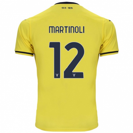 Kandiny Herren Elettra Martinoli #12 Gelb Auswärtstrikot Trikot 2024/25 T-Shirt