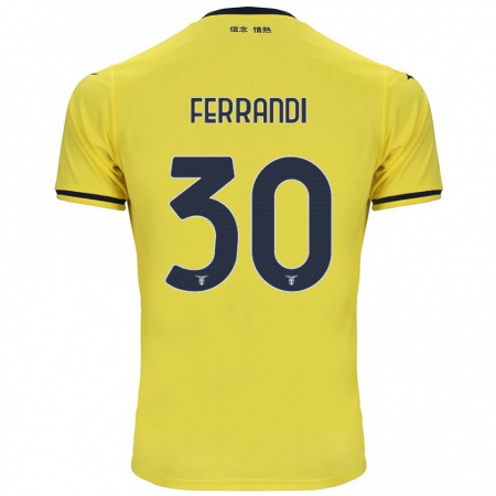 Kandiny Herren Giulia Ferrandi #30 Gelb Auswärtstrikot Trikot 2024/25 T-Shirt