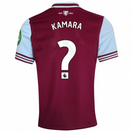 Kandiny Damen Aaron Kamara #0 Dunkelrot Heimtrikot Trikot 2024/25 T-Shirt